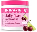 Belli Welli Fiber Supplement for Women&Men, Premium Daily Fiber Powder from Organic Acacia Fiber Added Collagen, Electrolytes&Probiotics, No Bloat, Constipation&Gut Health Support (Cherry Limeade)