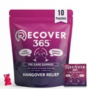 Hangover Relief Gummies for Fast Morning Recovery | Natural Hydration Supplement Aiding in Alcohol Breakdown, Brain Fog, and Low Energy | DHM + Milk Thistle + B12 + Electrolytes (10 Pack)