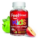 Feel Great Apple Cider Vincious Gummies for Kids Note 124; Rig i fordøjelsesenzymer & naturlige antioxidanter til Gut Health