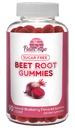 Sukkerfri nitrogenoxid Beet Root Gummies - Beet Root Chewables for Atletisk Performance, nitrogenoxid Booster, Energi, Blood Flow og cirkulering - 90 Beet Root Gummy Chews.