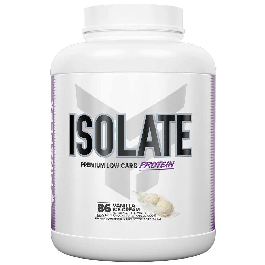 FINAFLEX ISOLATE, Vanilla Ice Cream - 5.5 lb - 25 Grams of Iso Protein Per Serving - Milkshake-Like Taste - Zero Sugar, Zero Fat & Gluten Free - 86 Servings