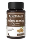 Herb's Bowl Ashwagandha Capsules, 800 mg per Serving, Pure Ashwagandha Root Powder, Natural Ingredients, Supports Energy and Physical Performance, 60 Veggie Capsules