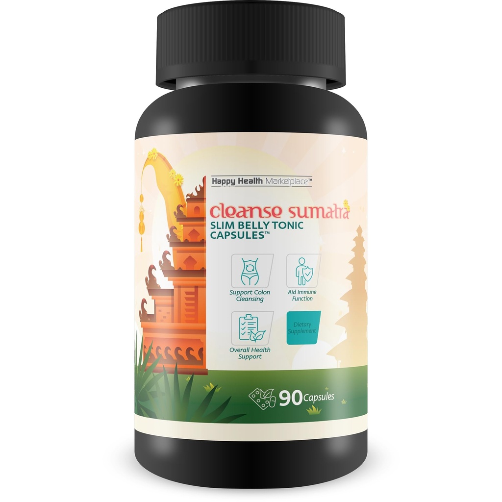 Cleanse Sumatra Slim Belly Tonic Capsules - Our Best Gut Cleanse Detox for Women & Men - Our Best Colon Cleanse - Natural Slim Gut Cleanse Detox for Men & Women - Healthy Natural Colon Cleanse Pills