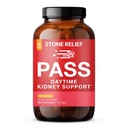 STONE RELIEF Pass AM - Dagslys Herbal Nyre Support for Relief, Comfort, & Øget Flow (180 Capsules + Stone Catcher + Printed Guidebook)