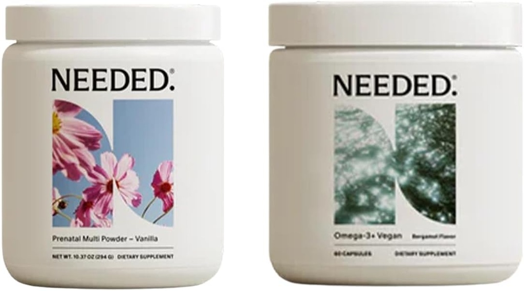 Det var nødvendigt. Vanilla Prenatal Multivitamin Powder & Vegan Omega-3 DHA + EPA Bundle