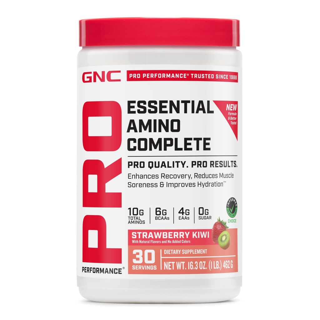GNC Complete Amino Straw Kiwi, 30 Servings