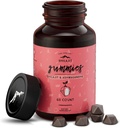 Pure Himalayan Shilajit Gummies, Sugar- Free, 85 + Trace Minerals & Fulvic Acid for Energy, Metabolisme & Immunsupport, Shilajit for Mænd & Kvinder, Ashwaghanda Gummies (60 Greve)