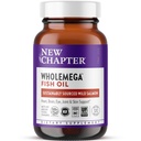 Nyt kapitel Wholemega Fish Oil Supplement - 2000mg per Servering, Klinisk Proven Wild Alaska Salmon Oil med Omega-3 + Vitamin D3 + Astaxanthin, 120 Softgel