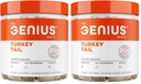 The Genius Brand Genius Turkey Tail - Plant-Based Supplement for Immune, Gut & Antioxidant Support - Organic & Non-GMO - 120 Veggie Capsules (Pack of 2)