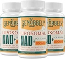 800 mg Liposomal NAD + Supplement med Nicotinamid Riboside 200 mg, Trans- Resveratrol 100 mg - True NAD supplement til DNA reparation, sund aldring, hjerne funktion - 180-dag forsyning