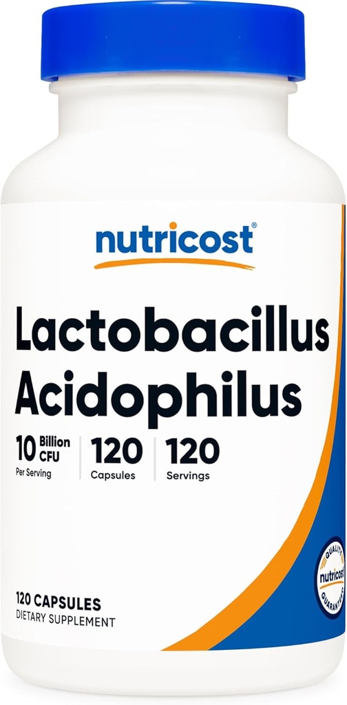 Nutricost Lactobacillus Acidophilus 10 Billion CFU, 120 Vegetarian Capsules