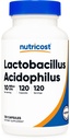 Nutricost Lactobacillus Acidophilus 10 Millioner CFU, 120 Vegetariske kapsler