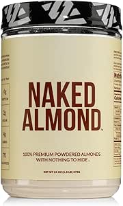 NAKED Mandel Protein Powder fra US Farms, Kun 1 Ingredient, Vegan, Gluten- Free, Ingen tilsætningsstoffer, Ingen salt, Ingen sukker - 38 Servering - 1,5 LB