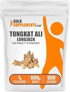 Bulkadditions.com Longjack Extract Powder - Tongkat Ali Extract, Tongkat Ali for mænd og kvinder - Gluten Free, 1g per Serving, 500g (1.1 lbs) (Pack of 1)