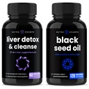 NutraChamps lever rense Detox og sorte frø oliekapsler Bundle