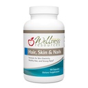 Wellness Resources Hair, Skin & Nails with Biotin, Cynatine HNS Keratin, OptiMSM, Bamboo & Grape Seed Extract – Supplement for Stronger Nails, Healthier Hair & Youthful Skin (90 Capsules)