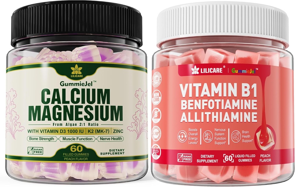Plantebaseret calciumsupplement + vitamin B1-gummier