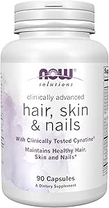 NOW Solutions, Hår, Hud og negle, Klinisk avanceret, Support med klinisk testet Cynatrin ®, 90 Veg kapsler