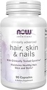 NOW Solutions, Hair, Skin and Nails, Clinically Advanced, Support with Clinically Tested Cynatine®, 90 Veg Capsules
