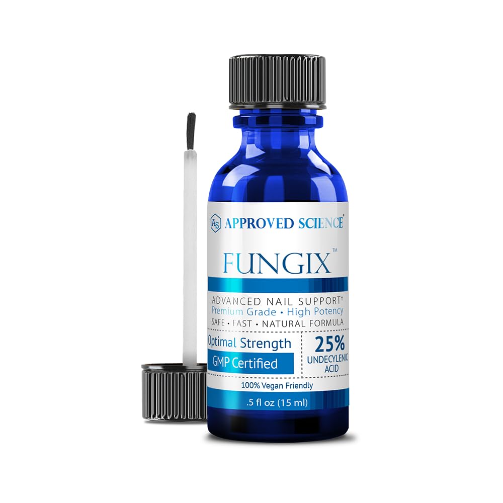 Fungix med 25% undecylensyre, svampesøm løsning med Tea Tree Oil, Alle naturlige bedste svamp Toenail Behandling for effektive resultater ved godkendt videnskab - pakke med 1