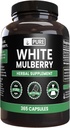 Pure Original Ingredienser White Mulberry (365 kapsler) Ingen Magnesium eller ris Fyldere, Altid Pure, Lab Verified