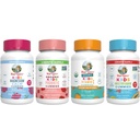 MaryRuth Organics Multivitamin, Probiotisk, Magnesium Calm, og C-vitamin Gummies til børn 124; Clean Label Project Verified ® - 124; Vitaminer for immunforsvar & Samlet sundhedsstøtte 124; Vegan, Non- GMO, Gluten Free