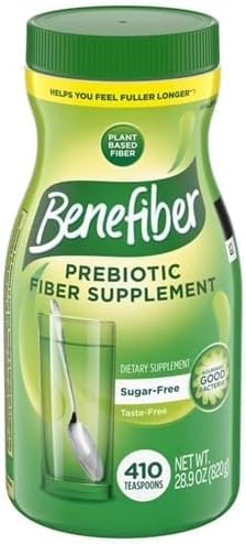 Prebiotic Fiber Supplement Powder for Digestive Health Benefiber Sugar-Free,Taste-Free, 28.9 Ounce