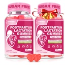 Liposomal Lactation Supplement | Postpartum Lactation Support Gummies, Natural Breast Milk Booster with Ashwagandha, L-Theanine & Omega-3 for Nursing Moms | Balance & Recovery | Peach Flavor, 60cts,2P