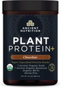 Ancient Nutrition Plant Protein Powder, Plant Protein +, Chokolade, Økologisk Vegansk Superfood Supplement, 15g Protein Per Servering, Gluten Free, Paleo Friendly 12 Servering