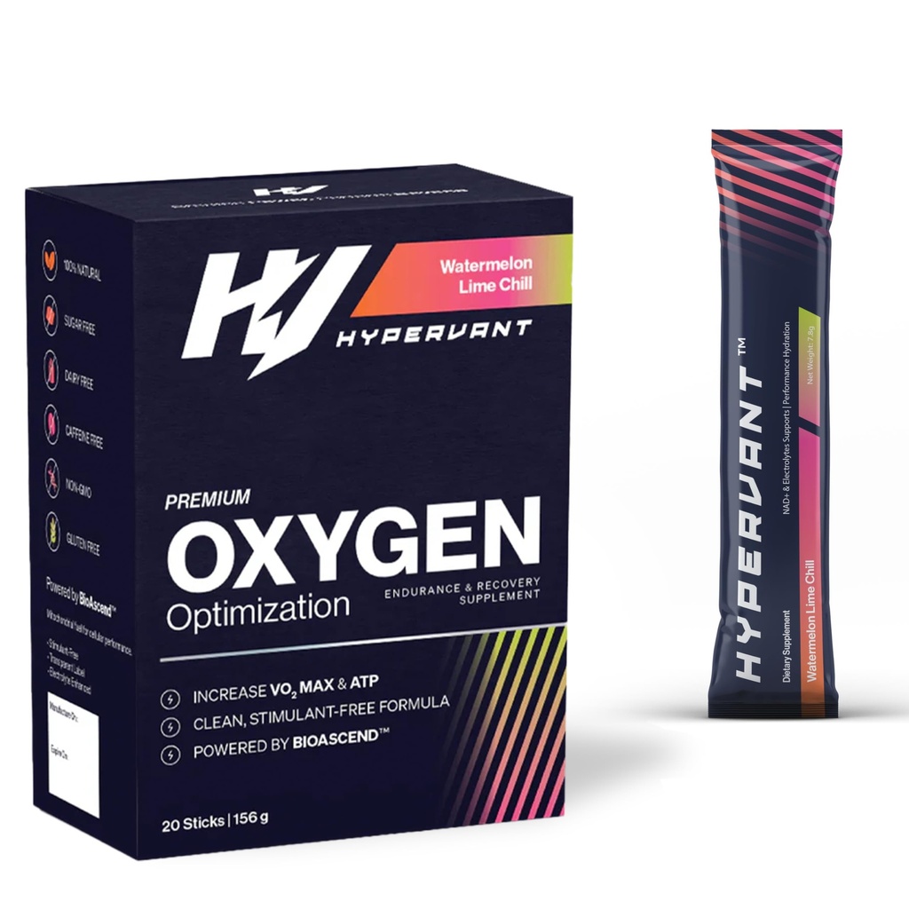 Daily Performance & Longevity Drink Mix with NAD+, NMN & Adaptogenic Cordyceps – Stimulant-Free, Sugar-Free Hydration Powder – Watermelon Lime Chill – 20 Stick Packs