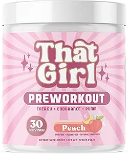 Den pige før træning for kvinder - Slagte din Gym Sesh med ren ild energi & Mega Pumper - 100% Natural & Clean - Delish Peach Flavor - 30 Servering
