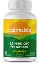 Stress Relief Aid for Seniors - Feel Happy, Calm, Focused and Relaxed - Vegan - L-Theanine, Phosphatidylserine, Ashwagandha - Anti Stress Support Vitamin Dietary Supplement - 60 Capsules