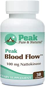 Peak Pure & Natural Peak Blood Flow - Nattokinase supplement - Sund blodcirkulation Kosttilskud til voksne