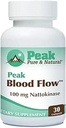 Peak Pure & Natural Peak Blood Flow - Nattokinase Supplement - Healthy Blood Circulation Supplements for Adults | 100mg - 30 Capsules