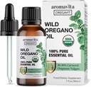 Wild Oregano Oil Organic - 100% Pure Ufortyndet Organic Wild Oregano Oil med 86- 90% Carvacrol, Immunstøtte - Plant- baseret, Herbal Supplement - Vegan, Ikke GMO, Gluten Free, 1fl.oz / 30ml