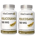 Policosanol Sugar Cane Extract, 100mg, 240 Vegetable Capsules, Non-GMO and Gluten-Free - 2 Packs