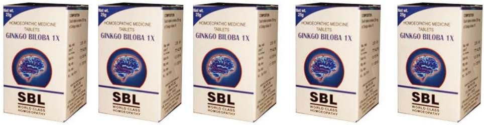 Ginkgo Biloba 1x tabletter SBL Homøopati - 25g (pakning med 5)