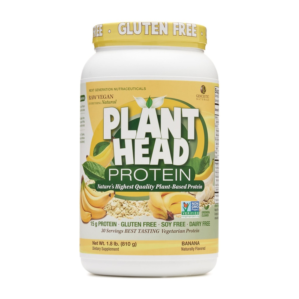Genceutic Naturals Banana Plant Head Protein Powder, 1.8 Pound
