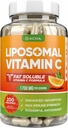 DACHA Natural Liposomal Vitamin C - 1700mg, 200 kapsler, immunsystem & kollagen Booster, høj Absorption Fat Opløseligt VIT C, Buffered, Skin Vitaminer, Vegeterian, Vegan