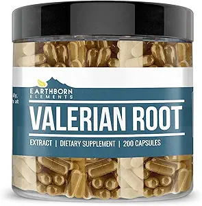 Earthborn Elements Valerian Root 200 Kapsler, Pure & Ufortyndet, Ingen tilsætningsstoffer