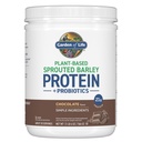 Garden of Life Plant-Based Sprouted Barley Protein, Chocolate with 21g Protein, 0g Sugar & Clean Ingredients, Upcycled Barley, Probiotics, use in Shakes, Smoothies & Baking, 20 Servings