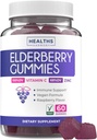 Vegansk Sambucus Elderberry Gummies for voksne - Black Elderberry Vitamin C og Zink Gummies for daglig og sæsonbetinget Wellness - Lækker og næringsrig immunforsvar Gummy (1 måned Tilgang)
