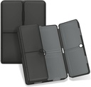 FEST Daily Pill Organizer, 7 afdelinger Portable Pill Case Travel Pill Organizer, [Folding Design] Pill Box for Purse Pocket til at holde vitaminer, torsk leverolie, kosttilskud og medicing- Clear Black