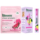 Bloom Strawberry Watermelon Clear Protein and Raspberry Lemonade Energy Packets Bundle