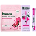 Bloom Strawberry Watermelon Clear Protein and Shirley Temple Energy Packets Bundle