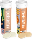 Drinklits Hydration Tablets - Elektrolyter & Vitume124; Ginger- Lime og Orange - 2 Pack (20 Servere)