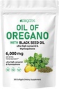 Oregano olie med Black Seed Oil 2- in-1 Softgels 6000mg 300 Count Non- GMO immunstøtte Urteformel