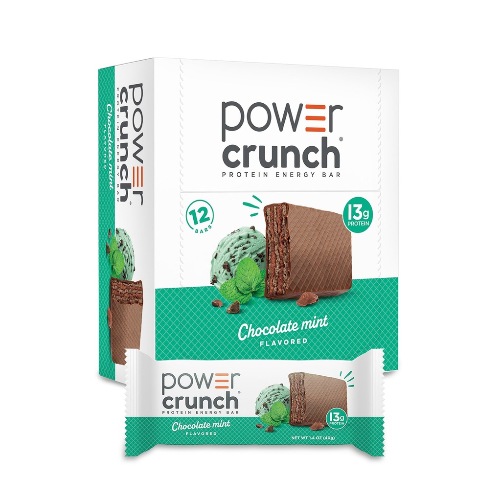 Power Crunch Protein Energy Bars, Chocolate Mint 16.9oz (Pack of 6)
