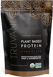 Truvani Vegan Pea Protein Powder • 124; Chokolade • 124; 20g Organic Plant Based Protein • 124; 18 Servering • 124; Keto • 124; Gluten & Dairy Free • 124; Lav Carb • 124; Ingen tilsat sukker