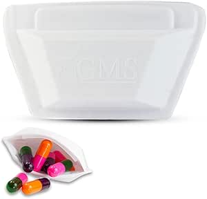 GMS Squeezable Pocket Pill Case - Lille, letvægts Pill Organizer Ideel til rejser - Holdes Medicines Sikker - Sturdy Design med nem Fuss- Gratis adgang - Pocket Sized & Diskreet